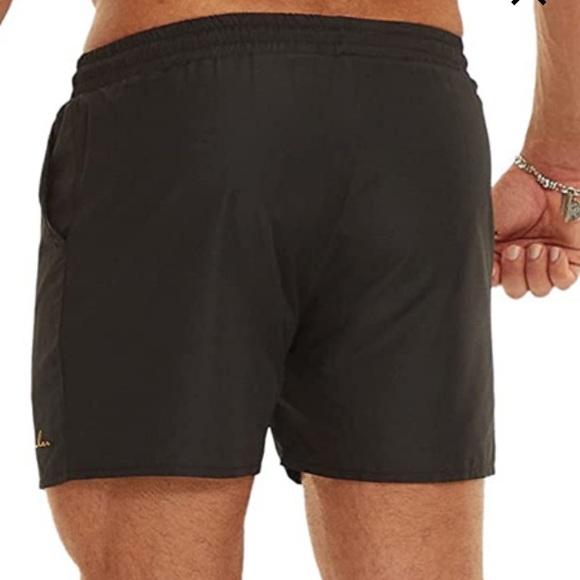 Ouber Light Quick Dry Black Training Running Swimming Workout Shorts Sz Large - Picture 2 of 15